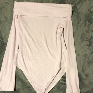 Pink off the shoulder body Suit